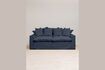 Miniature Candela blue cotton 3-seater sofa 1