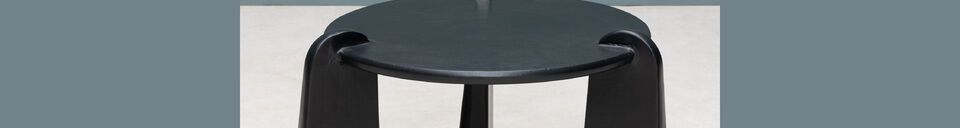 Material Details Carnac black aluminum coffee table