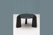 Miniature Carnac black aluminum coffee table 1