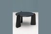 Miniature Carnac black aluminum coffee table 2