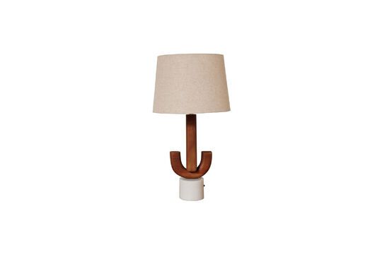 Casablanca table lamp in dark wood Clipped