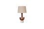 Miniature Casablanca table lamp in dark wood Clipped