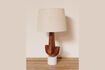 Miniature Casablanca table lamp in dark wood 3