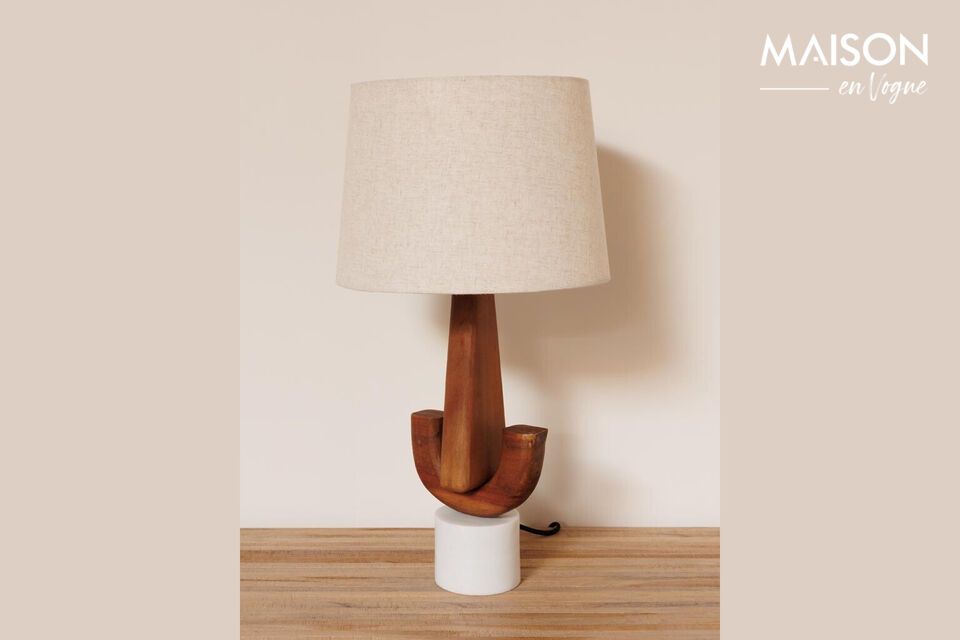 Discover the timeless elegance and sturdiness provided by our Mango Wood Table Lamp