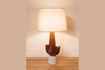 Miniature Casablanca table lamp in dark wood 5