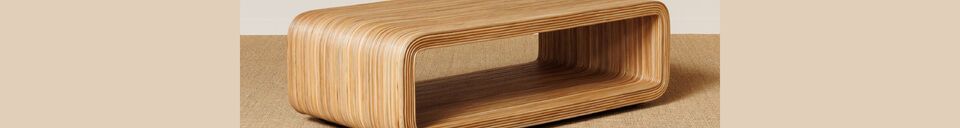 Material Details Central Park light wood coffee table