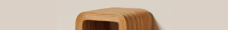 Material Details Central Park light wood side table