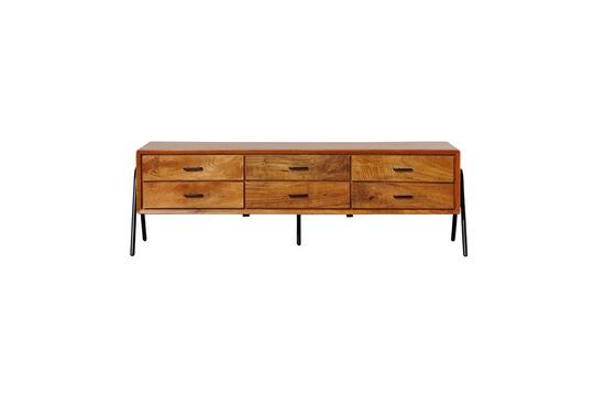 Chapman low sideboard in dark wood Clipped