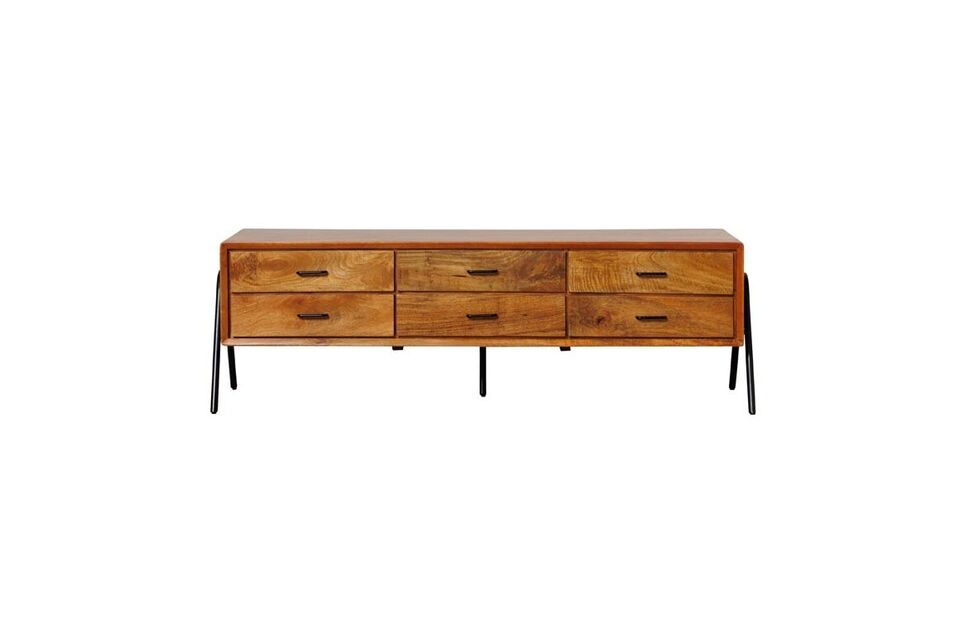 Opt for this low sideboard not only for its practicality and storage capacity