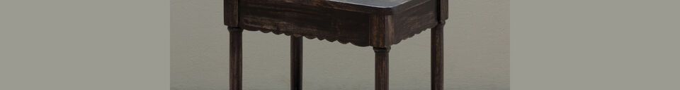 Material Details Charlotte black wooden side table