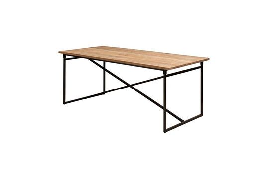 Charpentier black metal dining table Clipped