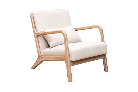 Chassepierre light wood armchair Clipped