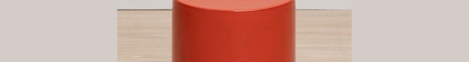 Material Details Cherry red metal side table