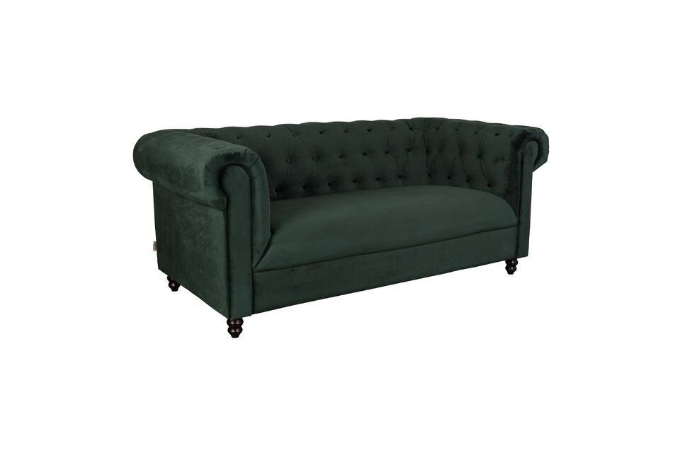 Chester Dark green velvet sofa - 16