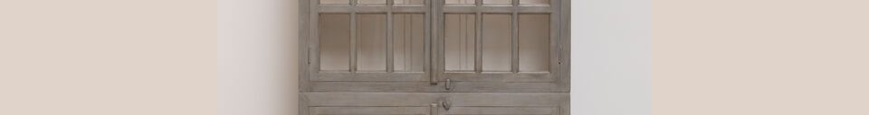 Material Details Cheverny grey wooden display case