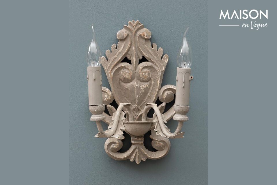 Impose style and durability with an elegant wooden sconce.