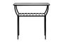 Miniature Chic black side table in iron and glass Clipped