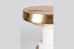 Miniature Chunky Footed golden aluminum side table 4