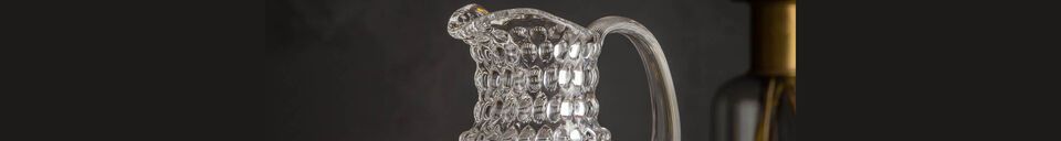 Material Details Clear glass decanter 2L Diamant