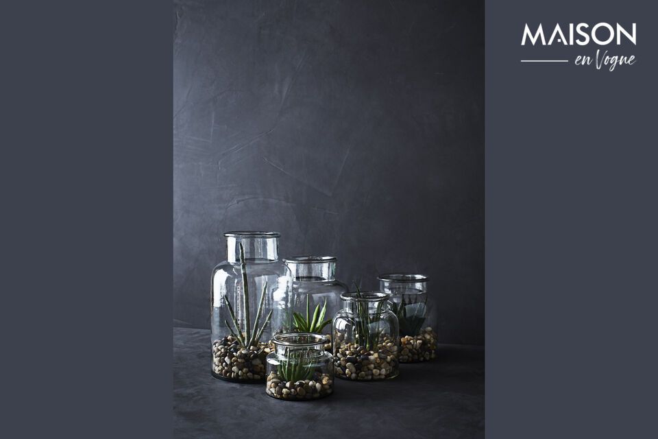 Discover the elegant simplicity of the H34 Flowper clear glass vase