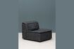 Miniature Clide grey fabric sofa element 3