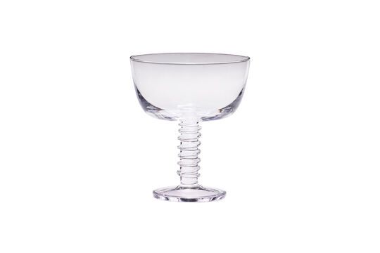 Clink clear crystal champagne glass Clipped