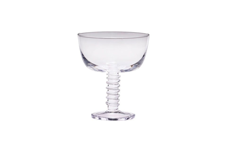 Clink clear crystal champagne glass Hübsch