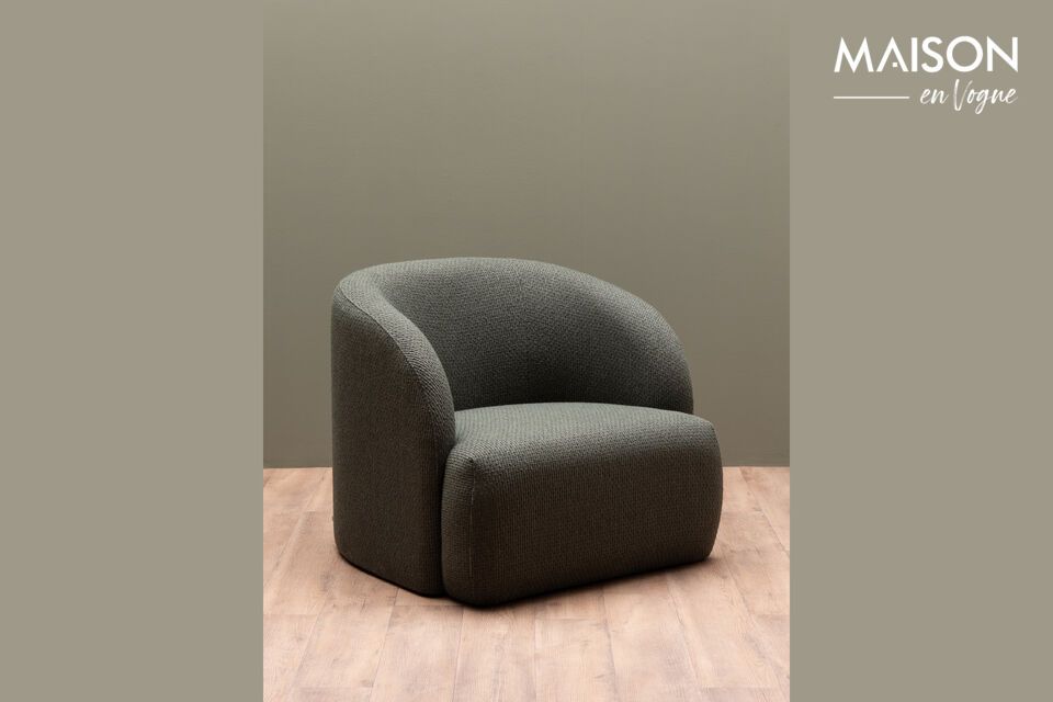 Clive khaki fabric armchair Chehoma