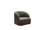 Miniature Clive khaki fabric armchair Clipped