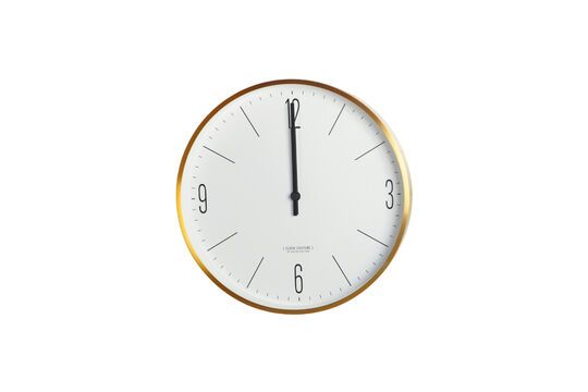 Clock Couture gold and white aluminum clock Clipped