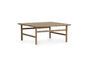 Miniature Coffee table in solid brown oak Grow Clipped