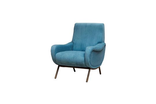 Colbert blue fabric armchair Clipped