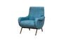 Miniature Colbert blue fabric armchair Clipped