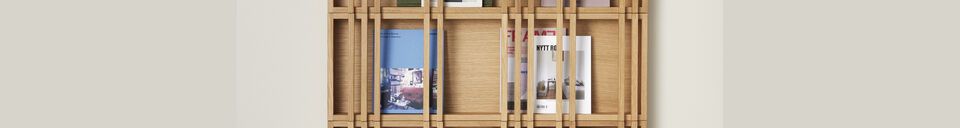 Material Details Column light oak veneer magazine rack