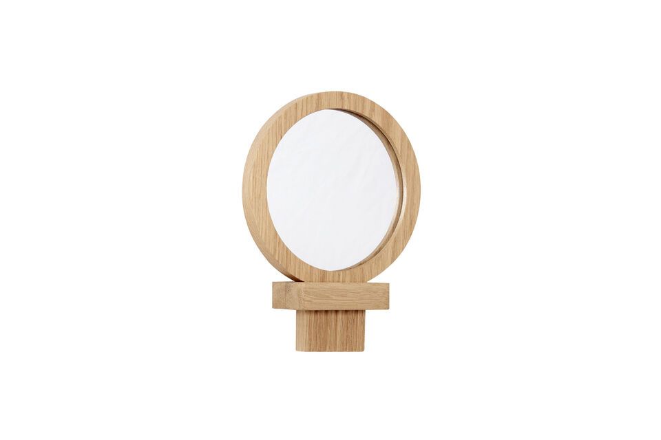 Comb light oak mirror Hübsch