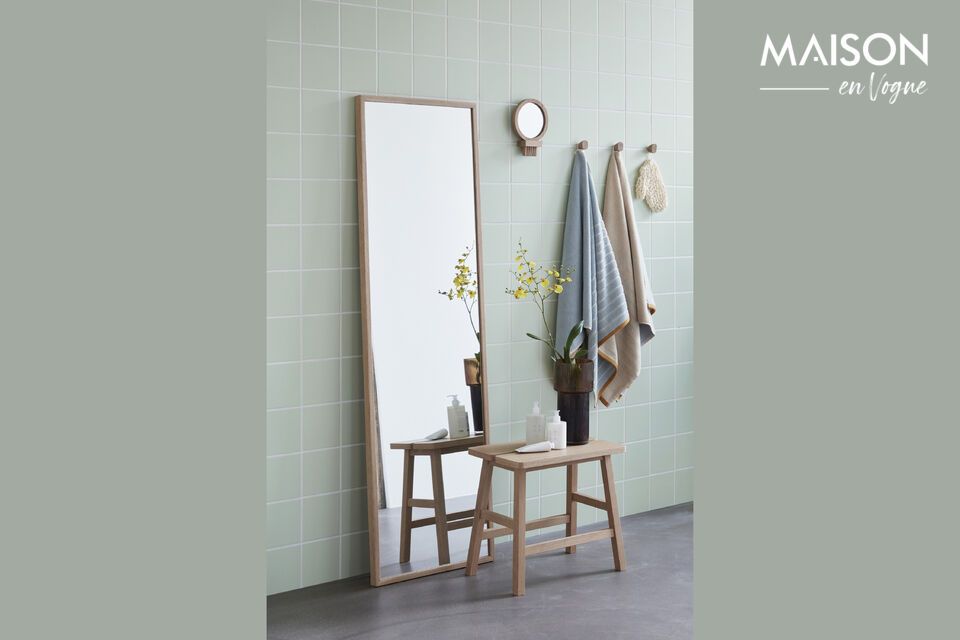 Add a touch of charm to your space with the Comb mirror in light oak