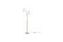 Miniature Como beige glass floor lamp Clipped