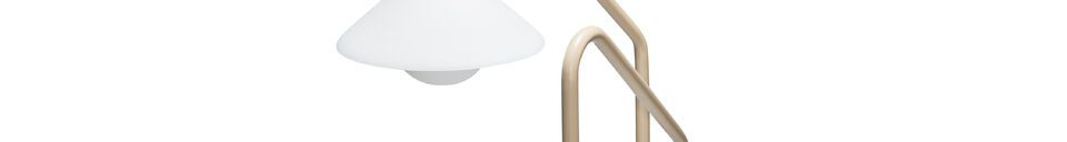 Material Details Como beige glass floor lamp