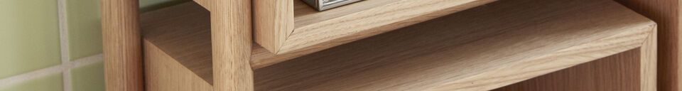 Material Details Console in light oak veneer Cube