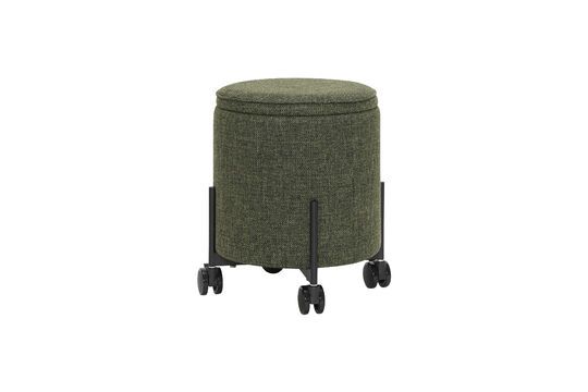 Contain small green fabric pouffe Clipped