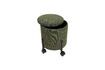 Miniature Contain small green fabric pouffe 4