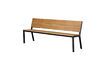 Miniature Contemporary beige teak bench 3