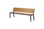 Miniature Contemporary beige teak bench Clipped