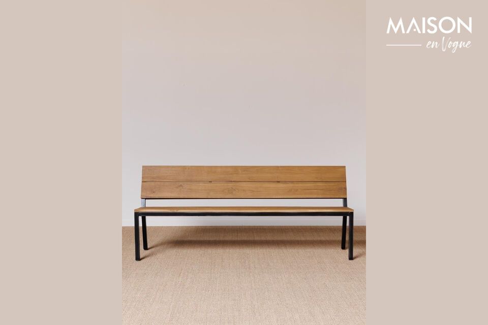 Elegance and functionality with our teak bench.