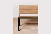 Miniature Contemporary beige teak bench 5