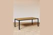 Miniature Contemporary beige teak garden table 2