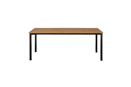 Contemporary beige teak garden table Clipped