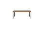 Miniature Contemporary beige teak garden table Clipped