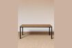 Miniature Contemporary beige teak garden table 1