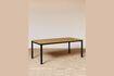 Miniature Contemporary beige teak garden table 1